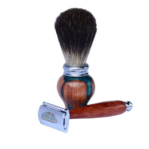 Shaving Kit - Acrylic & Rose Wood