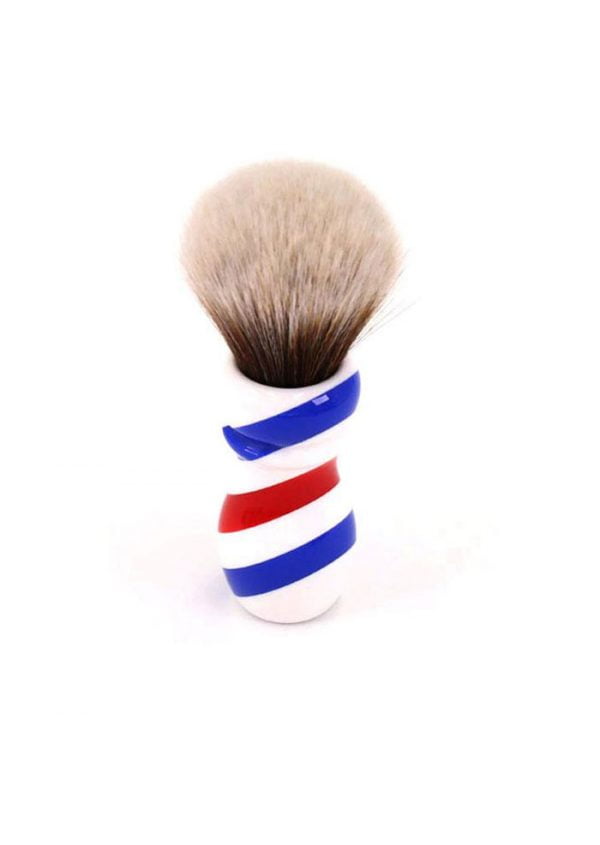 Shaving Brush - Barber Pole Long Mew Brown