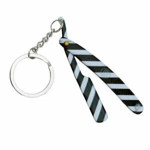 Straight Razor Key Ring