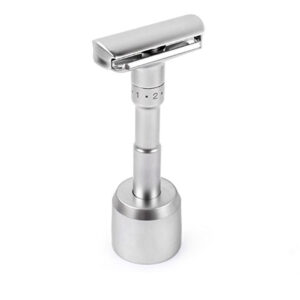 Adjustable Double Edge Razor + Stand