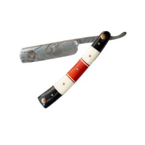 Damascus Straight Razor -Black