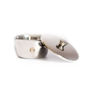 Shaving Bowl Steel + Lid