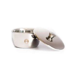 Shaving Bowl Steel + Lid