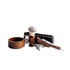 Double Edge & Straight Razor Shaving Kit + Storage Bag