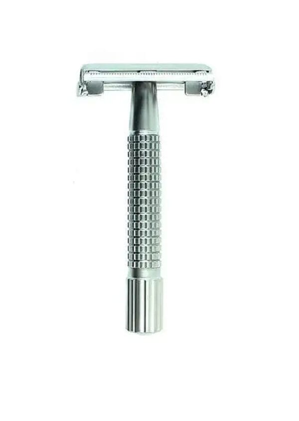 Double Edge Razor - Matte Nickel Twist To Open